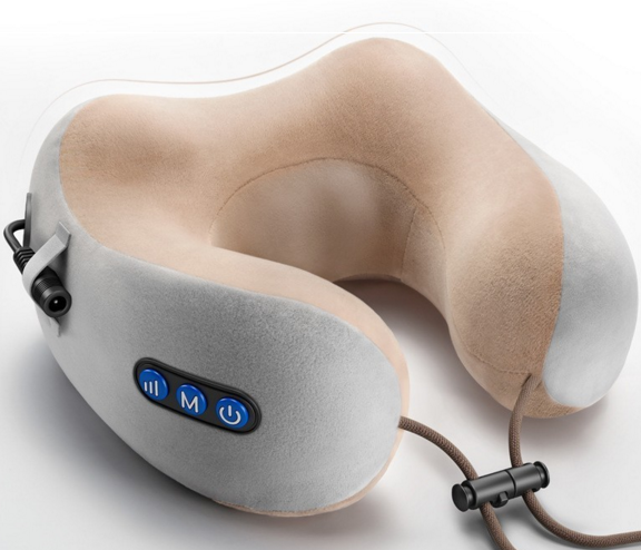 充电保暖颈椎按摩U型枕